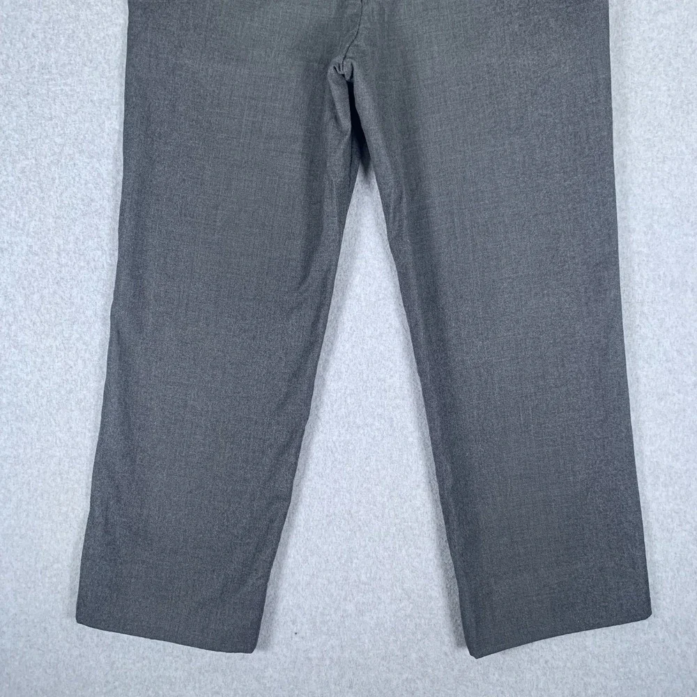 Brooks Brothers Dress Pants Mens 37RG Gray All Wool Makers Flat Front Trousers